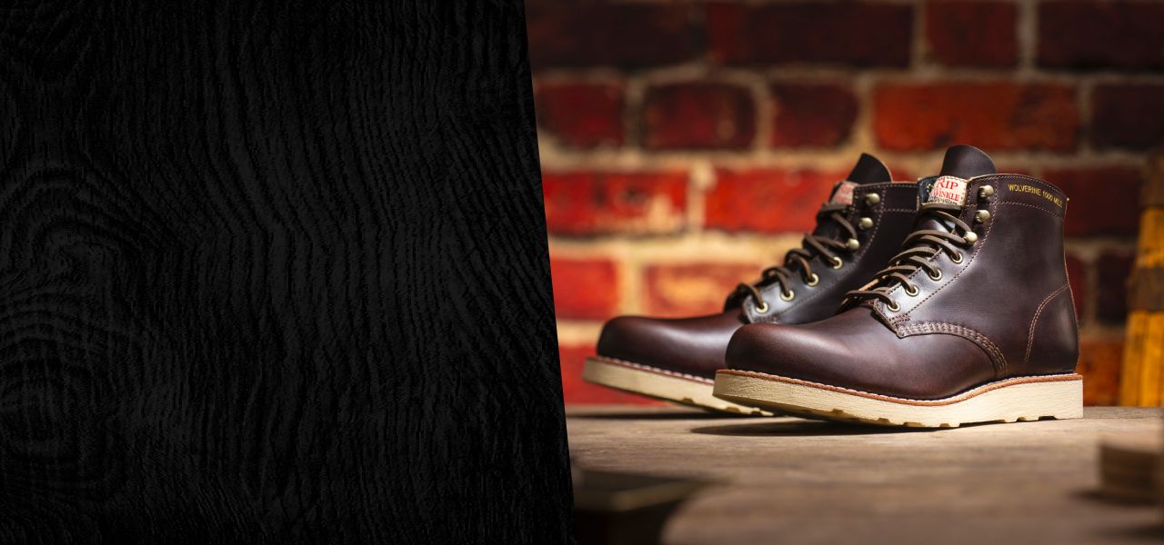 Wolverine x Rip Van Winkle leather boots.