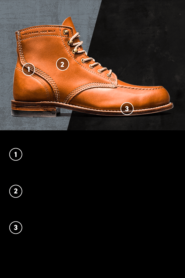 wolverine 1000 mile 1940 leather boot