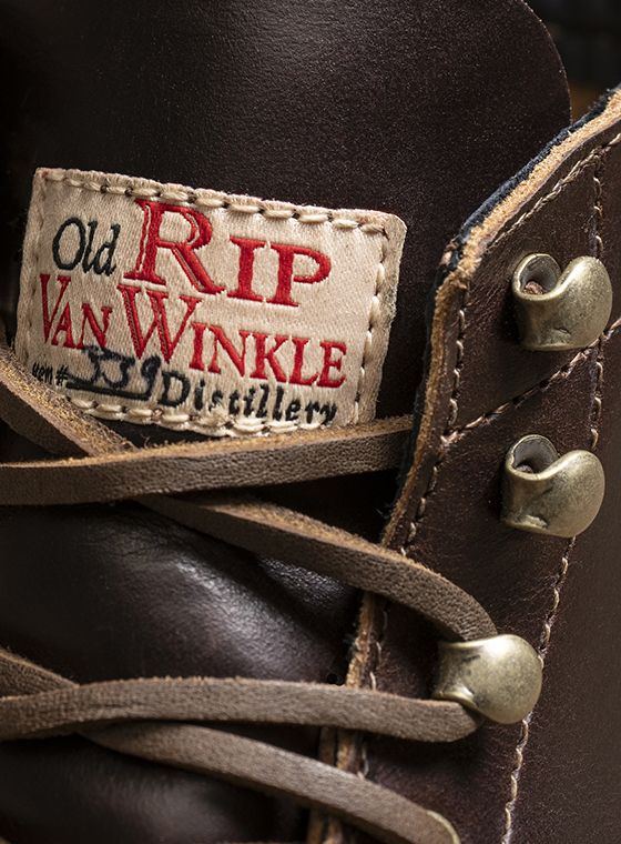 A Wolverine x Rip Van Winkle Leather Boot.