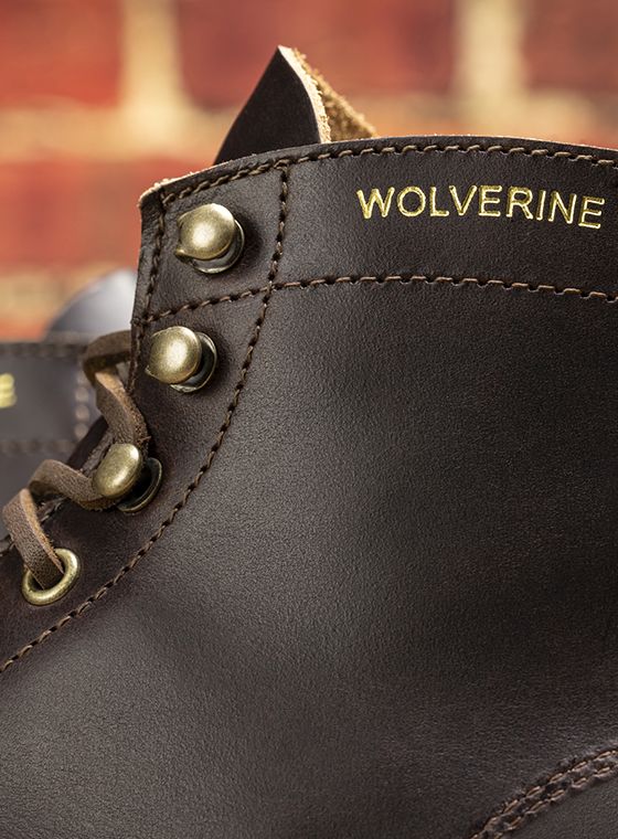 A Wolverine x Rip Van Winkle Leather Boot.